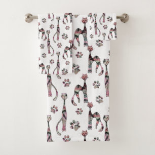 Cute cats bath towel set