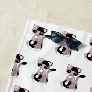 Cute Cats Beach Towel