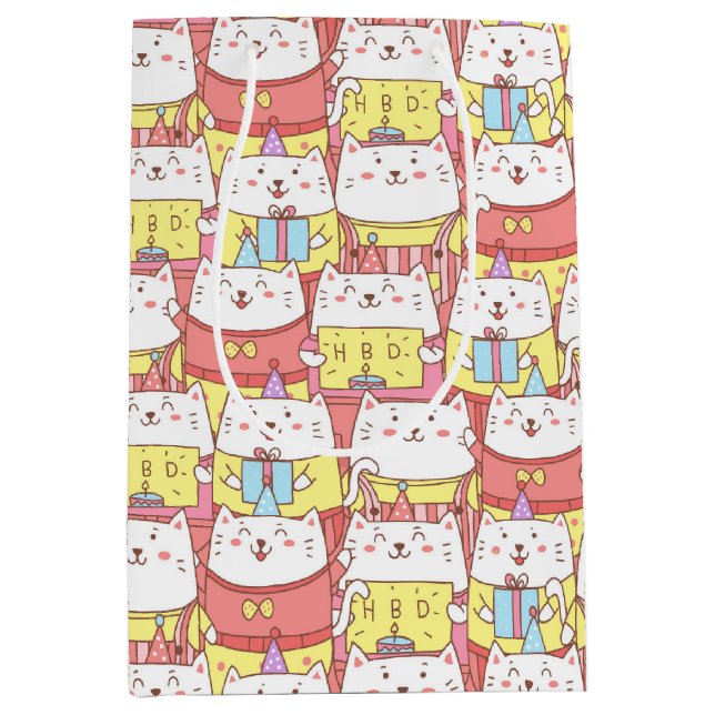Cute Cats Birthday Gift Bag (Front)
