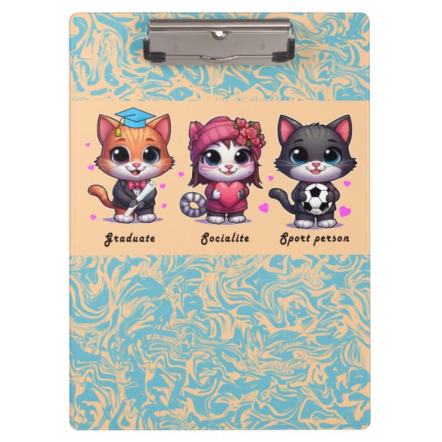 cute cats clipboard (Front)