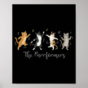 Cute Cats Dancing The Purrformers For Cat Owners C Poster