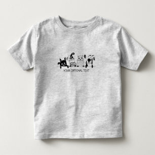Cute Cats & Dogs custom text clothing Toddler T-shirt