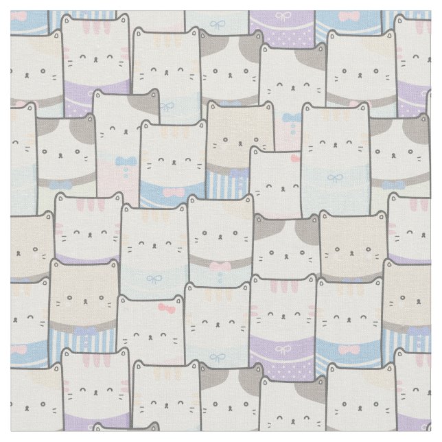 Cute Cats Fabric (Close Up)