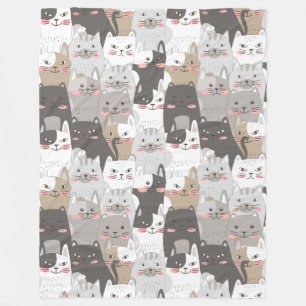 Cute Cats Fleece Blanket
