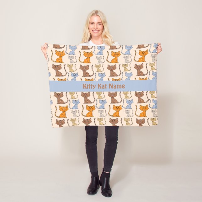 Cute Cats Fleece Blanket for Cats (In Situ)