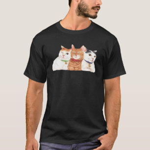 Cute Cats Friends Fun Three Tres Amigos T-Shirt