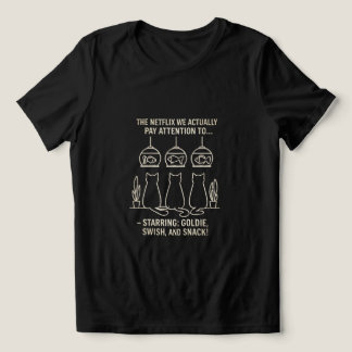 Cute cats gazing at fish aquariums funny Tri-Blend shirt