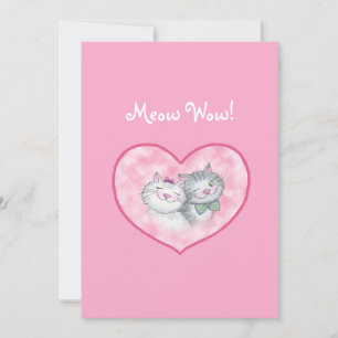 Cute Cats in Heart Valentine's Day Card