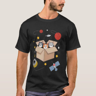 Cute Cats In Space Funny Ironic Cat Kitten Humour T-Shirt