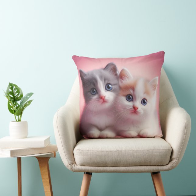 Cute Cats Kids– Soft Plush Animal Decorative Cushi Throw Pillow (Chair)