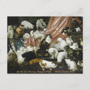 Cute Cats Kittens Vintage Fine Art Personalized Postcard