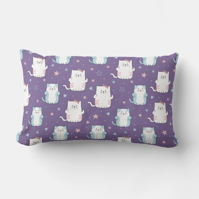 Cute Cats Lumbar Pillow (Front)