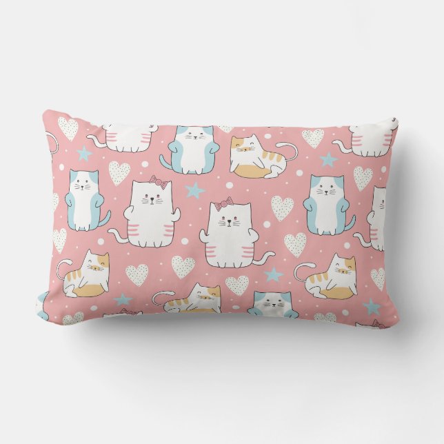 Cute Cats Lumbar Pillow (Front)
