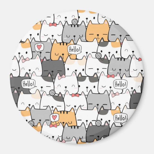 Cute Cats Magnet (Front)
