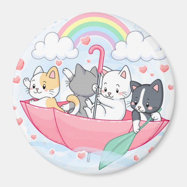 Cute Cats Magnet (Front)