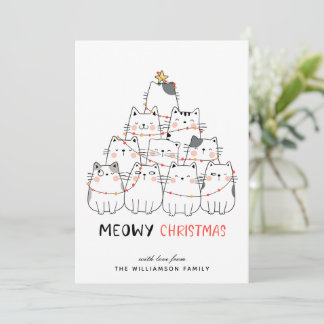 Cute Cats Merry Christmas Card