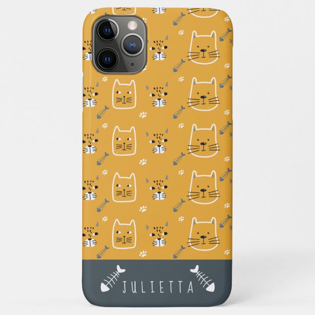 Cute Cats Modern Personalized Pattern Case-Mate iPhone Case (Back)