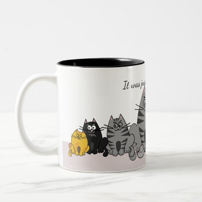 Cute cats mug with custom text (Left)