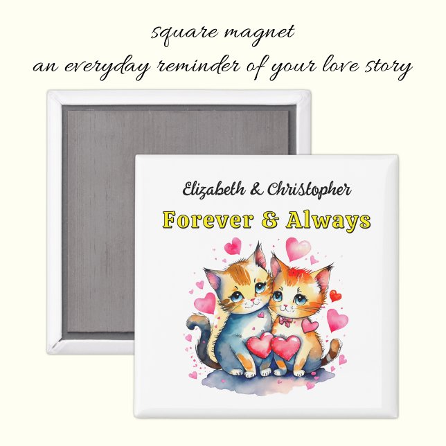 Cute cats names forever yellow magnet (Creator Uploaded)
