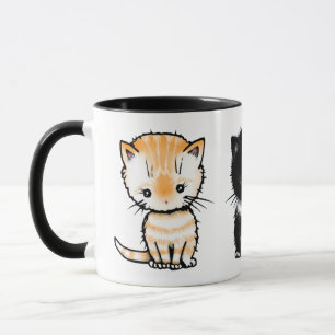 Cute Cats Orange Tabby Tuxedo Grey Tabby Mug