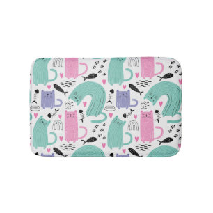 Cute Cats Pattern Bath Mat