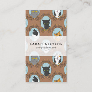 Cute Cats Pattern Business Card