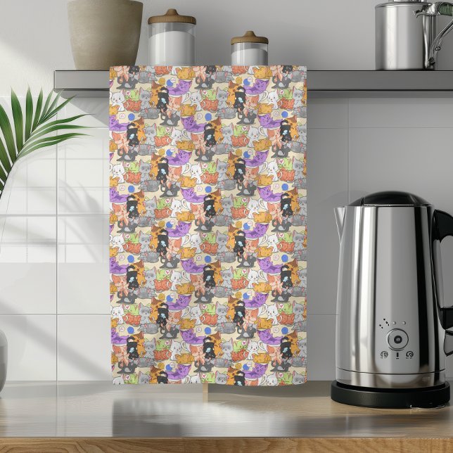 Cute cats pattern kitchen towel (Creator Uploaded)