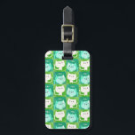 Cute Cats Pattern Luggage Tag<br><div class="desc">Kitty Cat Pattern. This is cute cat pattern for all pet cat lovers. All green,  blue and cream cat combined together in one kitty design.  All cats are making: meow,  which makes this illustration even cuter. Absolutely is a must for all “cat persons”.</div>