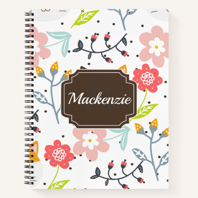 Cute Cats Pattern Notebook (Front)