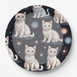 Cute Cats Pattern  Paper Plate