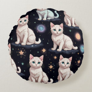 Cute Cats Pattern Round Pillow