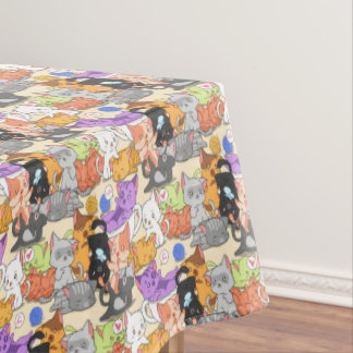 Cute cats pattern tablecloth