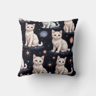 Cute Cats Pattern  Throw Pillow