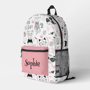 Cute Cats Personalized Printed Backpack
