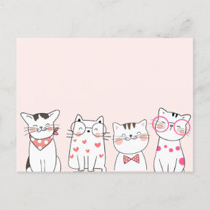 Cute cats postcard