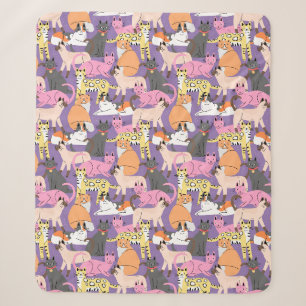Cute Cats Sherpa Blanket