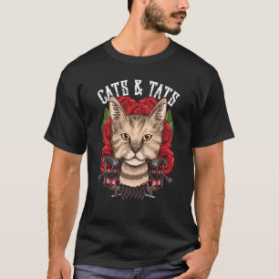 Cute Cats & Tats Inked Funny Tattoo Obsessed T-Shirt