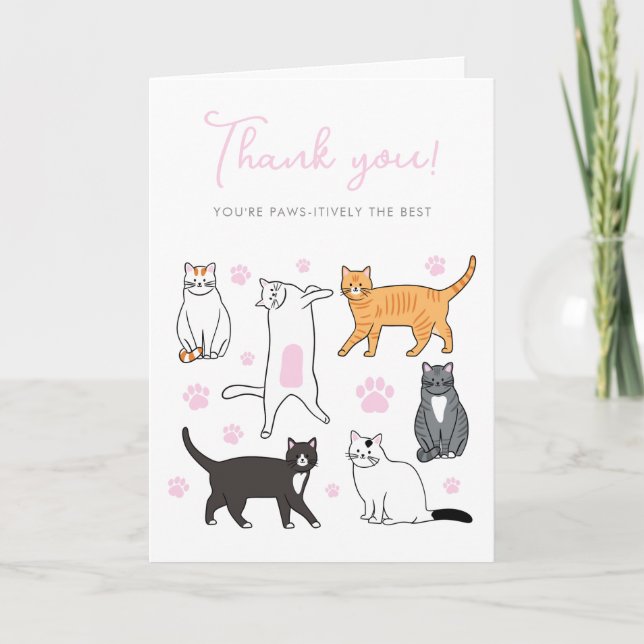 Cute Cats Thank You Card (Front)