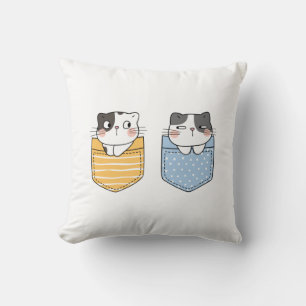 Cute Cats Throw Pillow