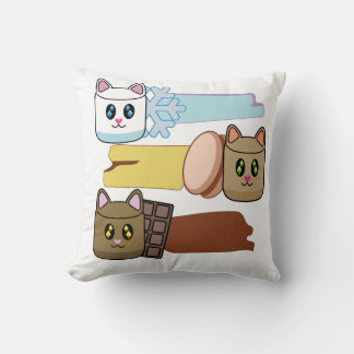 Cute cats throw pillow