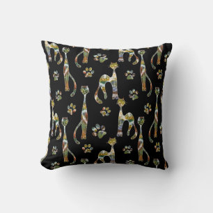 Cute cats throw pillow