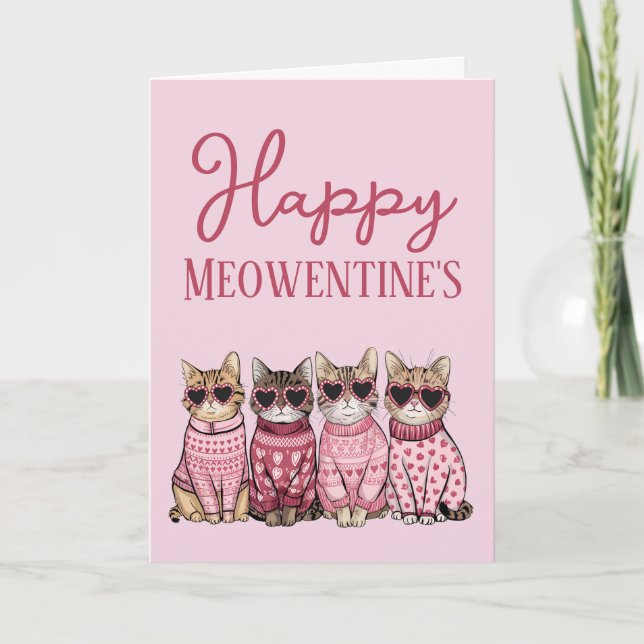 Cute Cats Valentine's Card (Front)