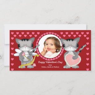 Cute Cats Valentine's Day Holiday Card