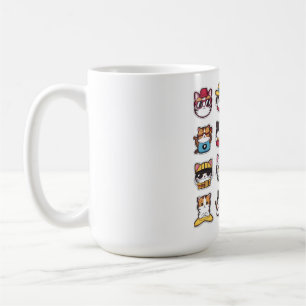 Cute cats with glasses coffee mug