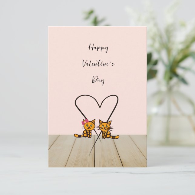 Cute cats with heart (Standing Front)