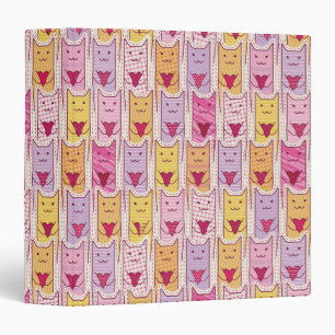 Cute Cats with Loving Hearts Binder