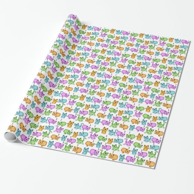 cute cats wrapping paper (Unrolled)