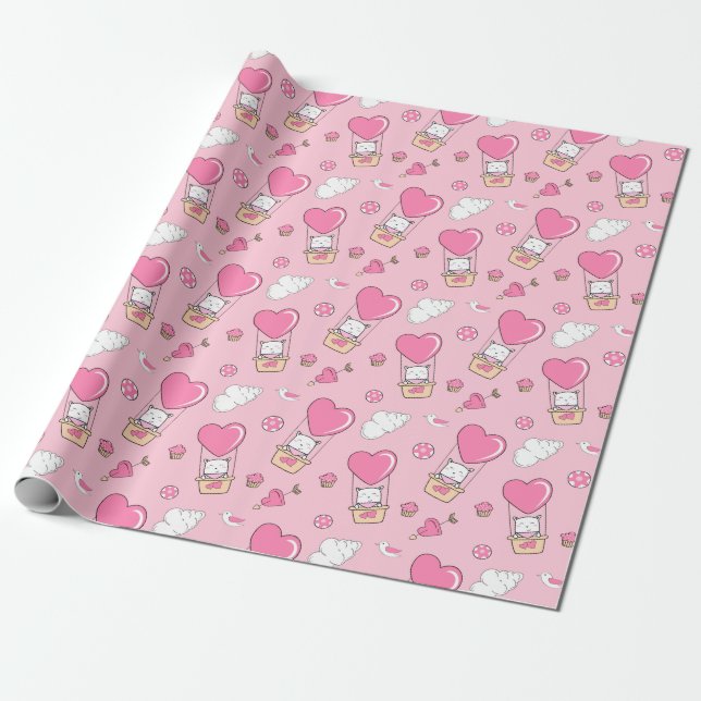 Cute Cats Wrapping Paper (Unrolled)
