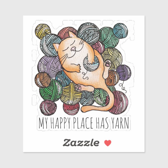 Cute Cat's Yarn Heaven Knitting Wool Knitters (Sheet)