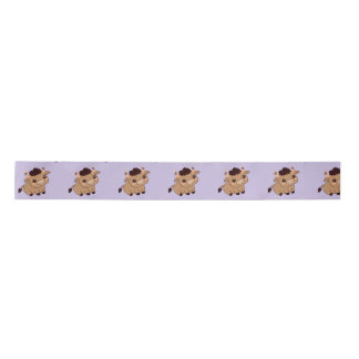 Cute Cattle pattern  Satin Ribbon
